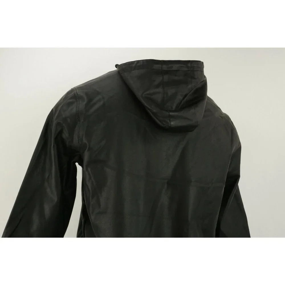 New Weatherproof Men's S / L / XL Black Faux Leather Sherpa Lined Hooded Jacket